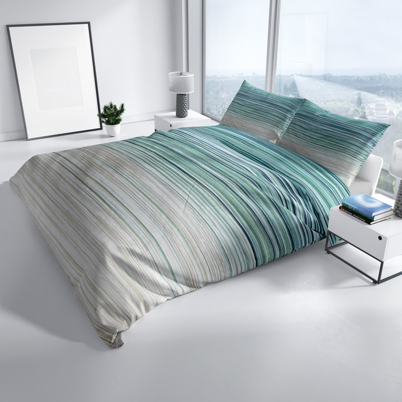 Bed Linen Set, Green/White