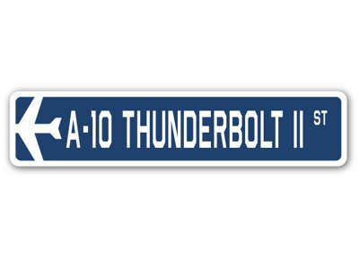 Plaque de rue en aluminium Arlie A-10 Thunderbolt Ii Air Force