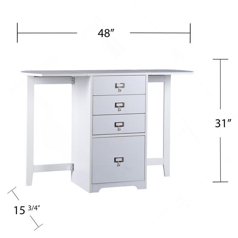 Organisateur pliable et bureau d'artisanat - Blanc