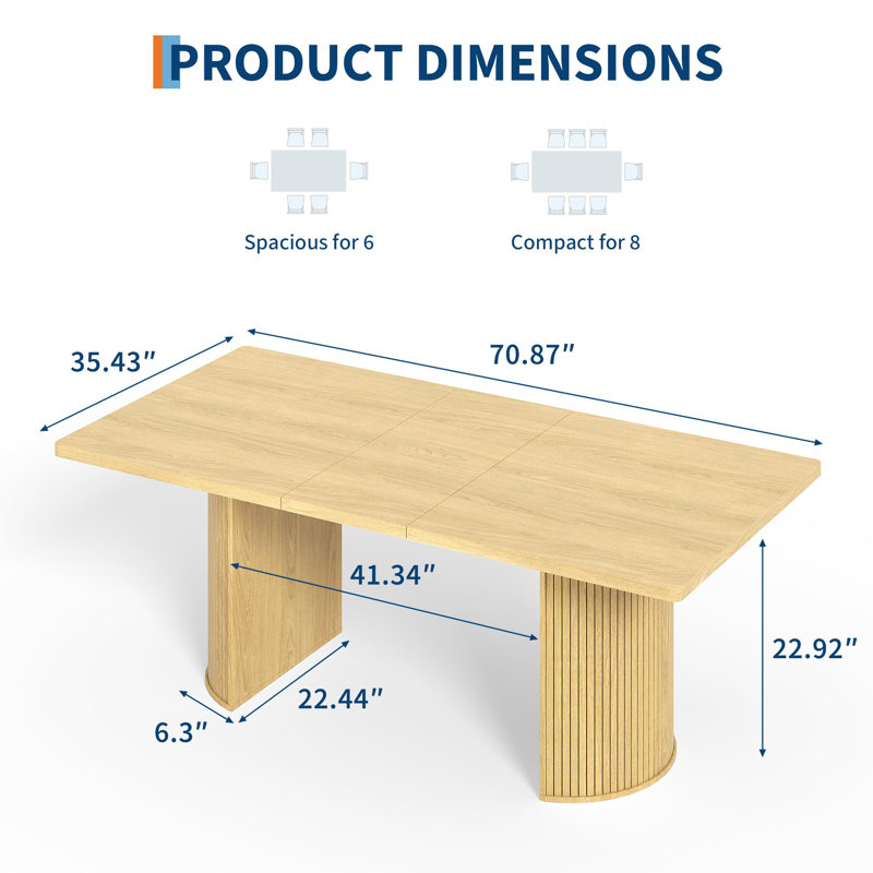 Table de salle à manger Modern, Chêne