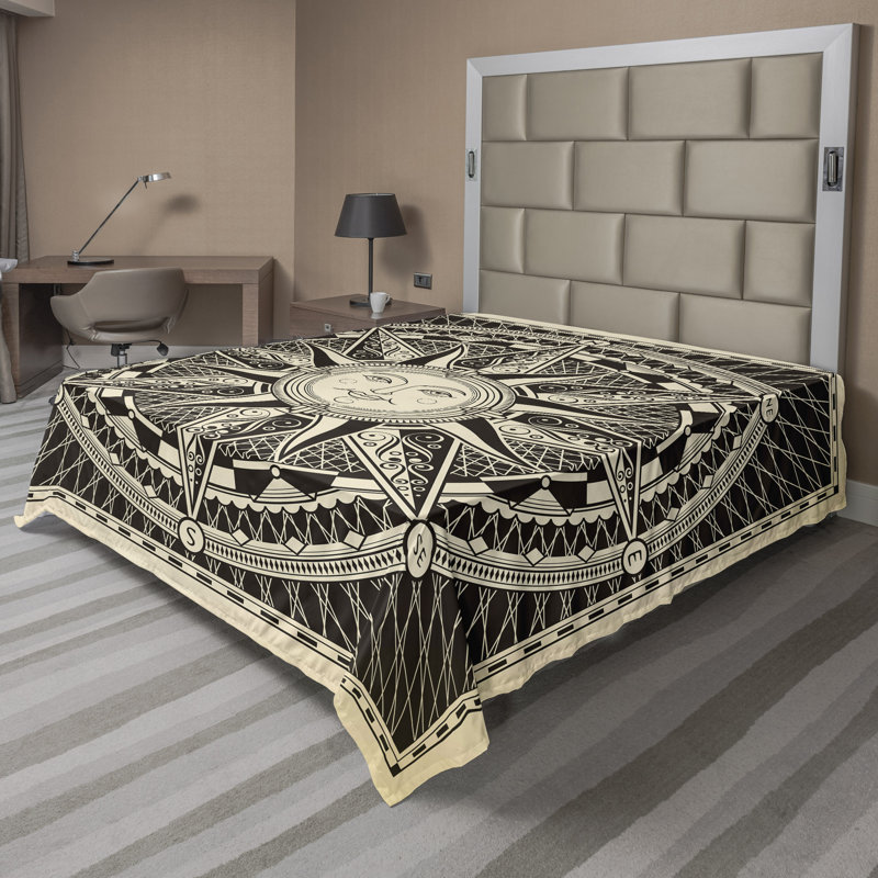 Drap Ambesonne Boho Sun, Drap plat grand