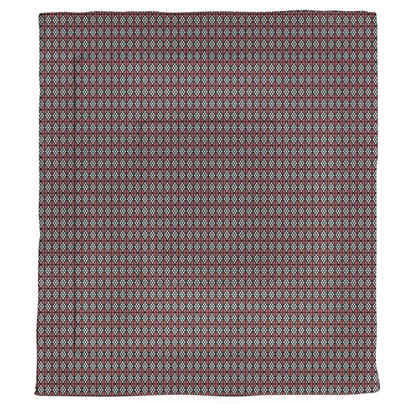 Édredon simple réversible Katelyn Elizabeth Diamonds, Édredon simple TG, Noir / rouge
