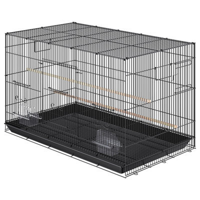 30 Inch Metal Bird Flight Cage For Small Pet Birds Like Parakeets, , , Lovebirds, And , Featuring Roomy Interior, High - Strength Carbon Steel Build, Safe Door Design, Detachable Slide Out Tray
