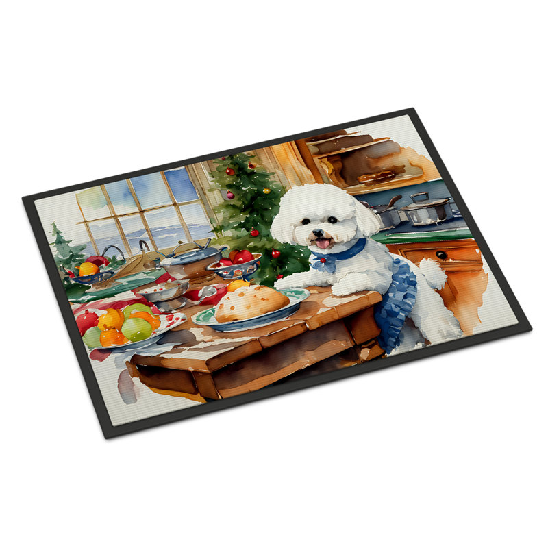 Paillasson Bichon Frise DAC3737, L 24 po x L 36 po