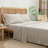 BESTOUCH Flat Sheet 100% Washed Cotton Linen Feel Lightweight-115234733-115234737