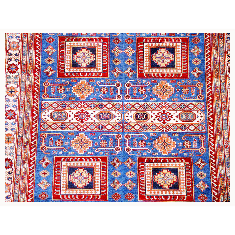Kazak Hand Woven Wool Area Rug