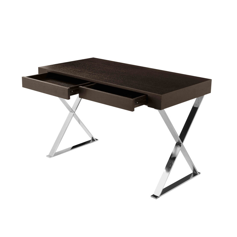 Bureau d'écriture Alexa, Espresso / argent