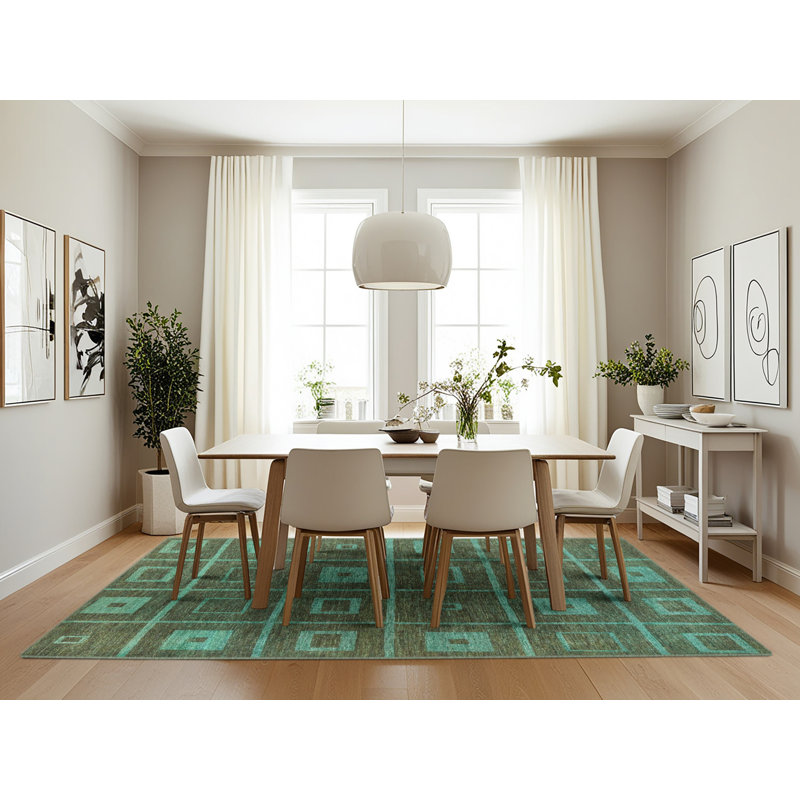 Abstract Indoor Rug, Rectangle 7' x 10'