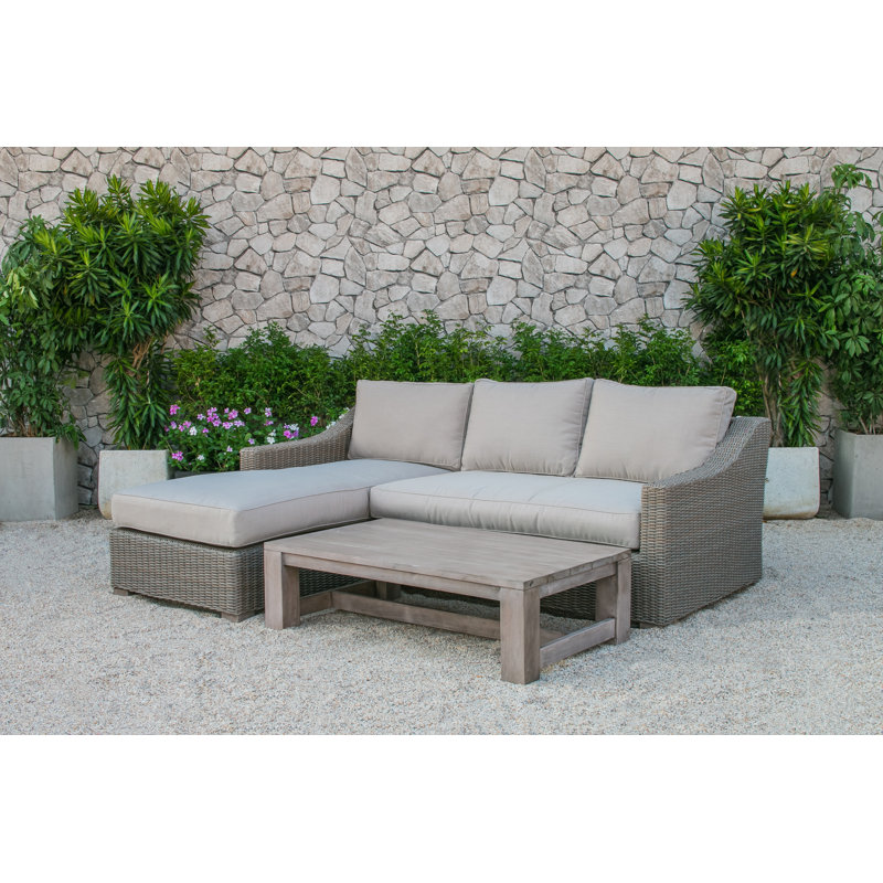 Ensemble de conversation modulaire avec coussins 3 pièces Colligan