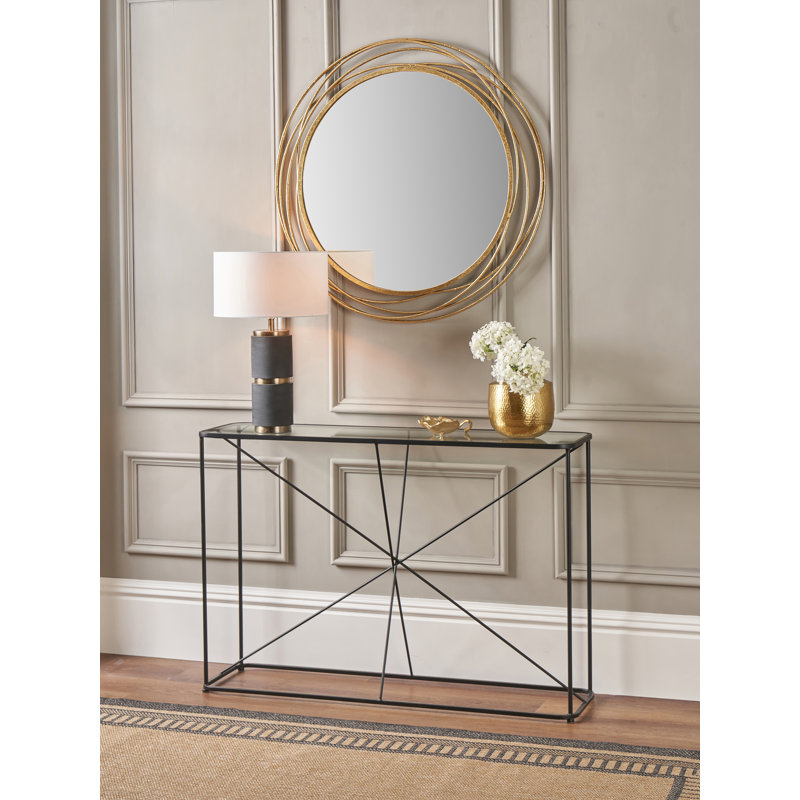 Butoves 120cm Glass Top Console Table