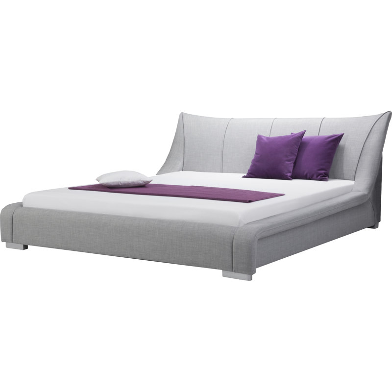 Nantes Upholstered Bed, Disguised grey, 160 x 200cm