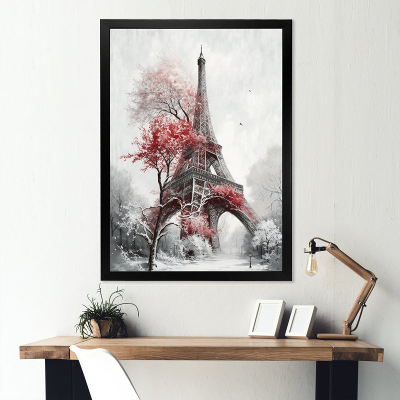 «Fall Scenery in the City III», reproduction sur toile, L 24 po x H 32 po, Impression noire sur toile encadrée