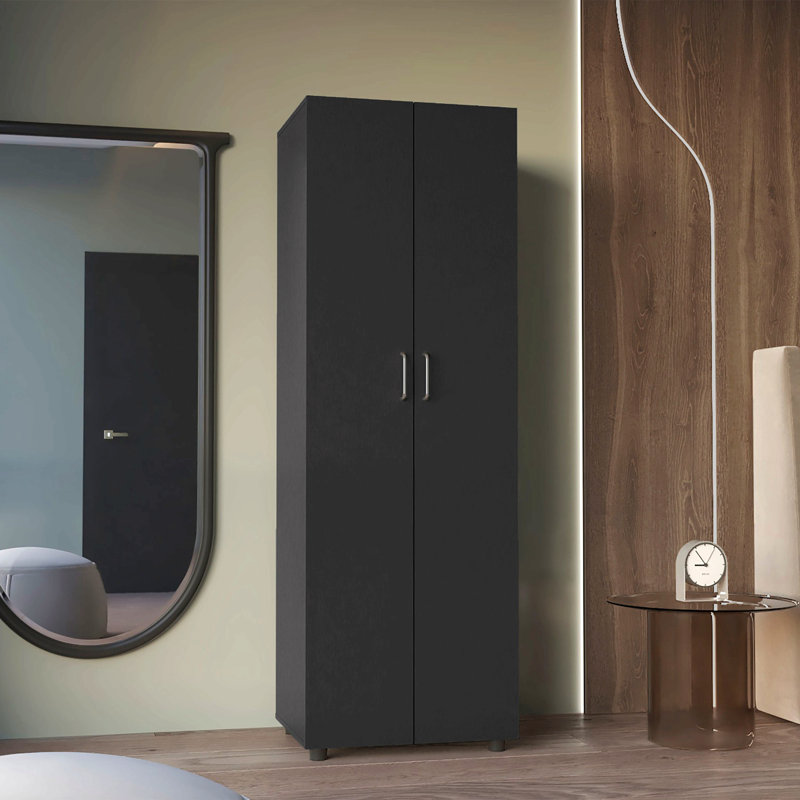 Armoire rectangulaire à 2 tablettes wengé noir