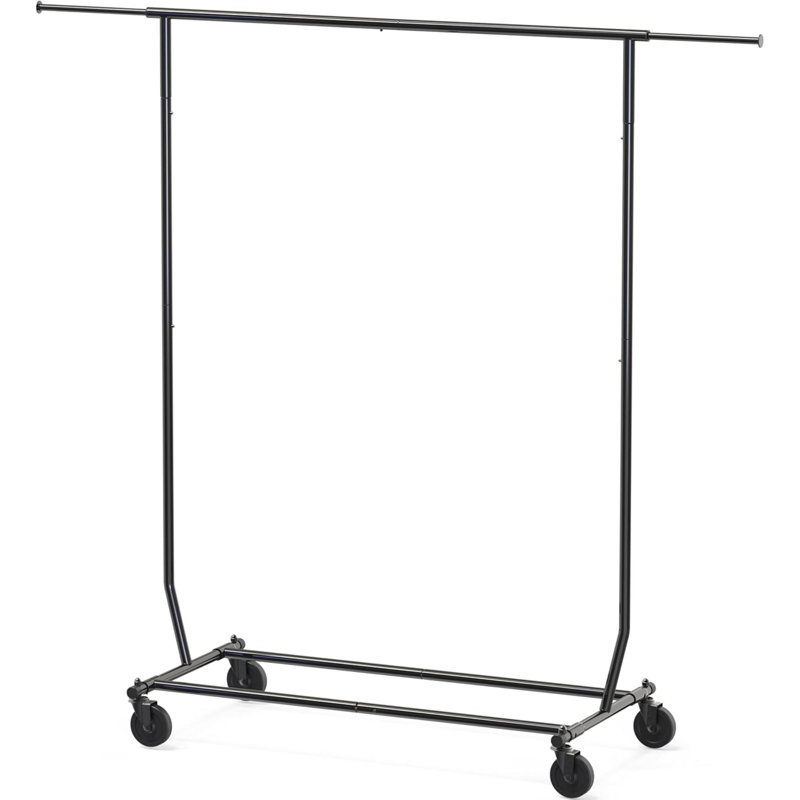 Supreme Commercial Grade Clothing Garment Rack, Chrome, Noir, noir, noir, noir
