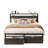 Bed Frame With Storage Headboard, Charcoal-462998366-462998364