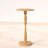 Modern Solid Wood Round Drink Table with Turned Pedestal Base, Natural Finish-36366219