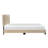 1pc Platform Bed Velvet Upholstered Adjustable Height Headboard Button Tufted Solid Wood Bedroom Furniture-1801016403