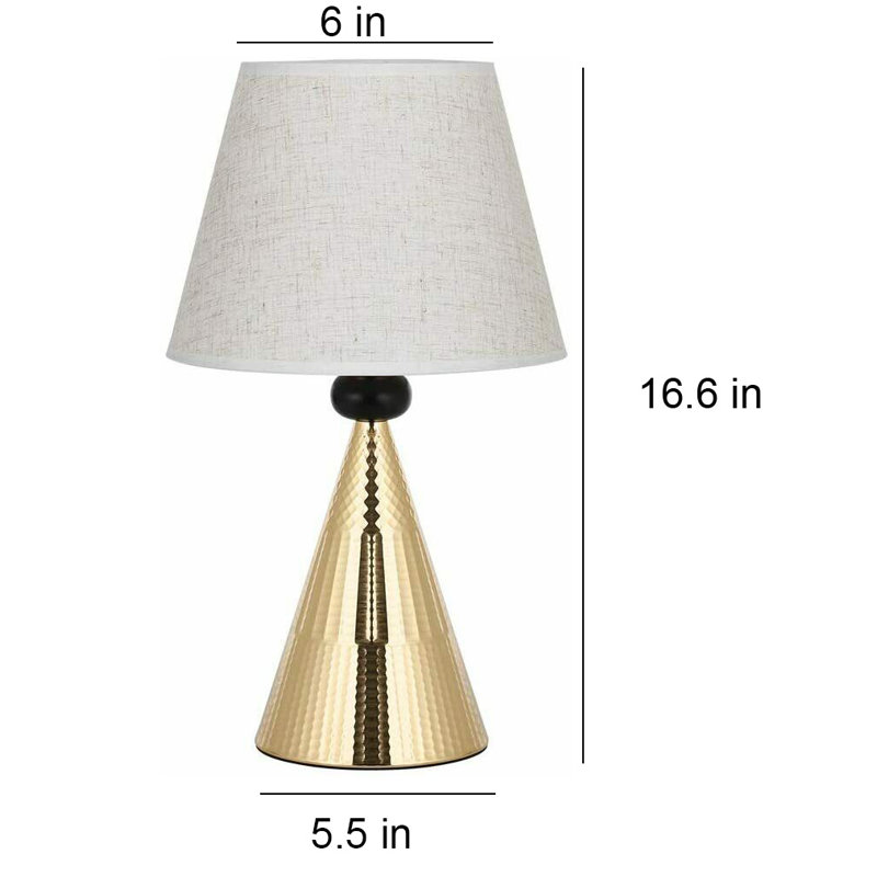 Ensemble de lampes de table dorées 16,6 po Meloy