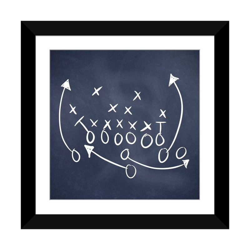 «Scrimmage», impression sur toile, Papier d'art encadré noir, Blanc, H 24 po x l 24 po x P 1 po
