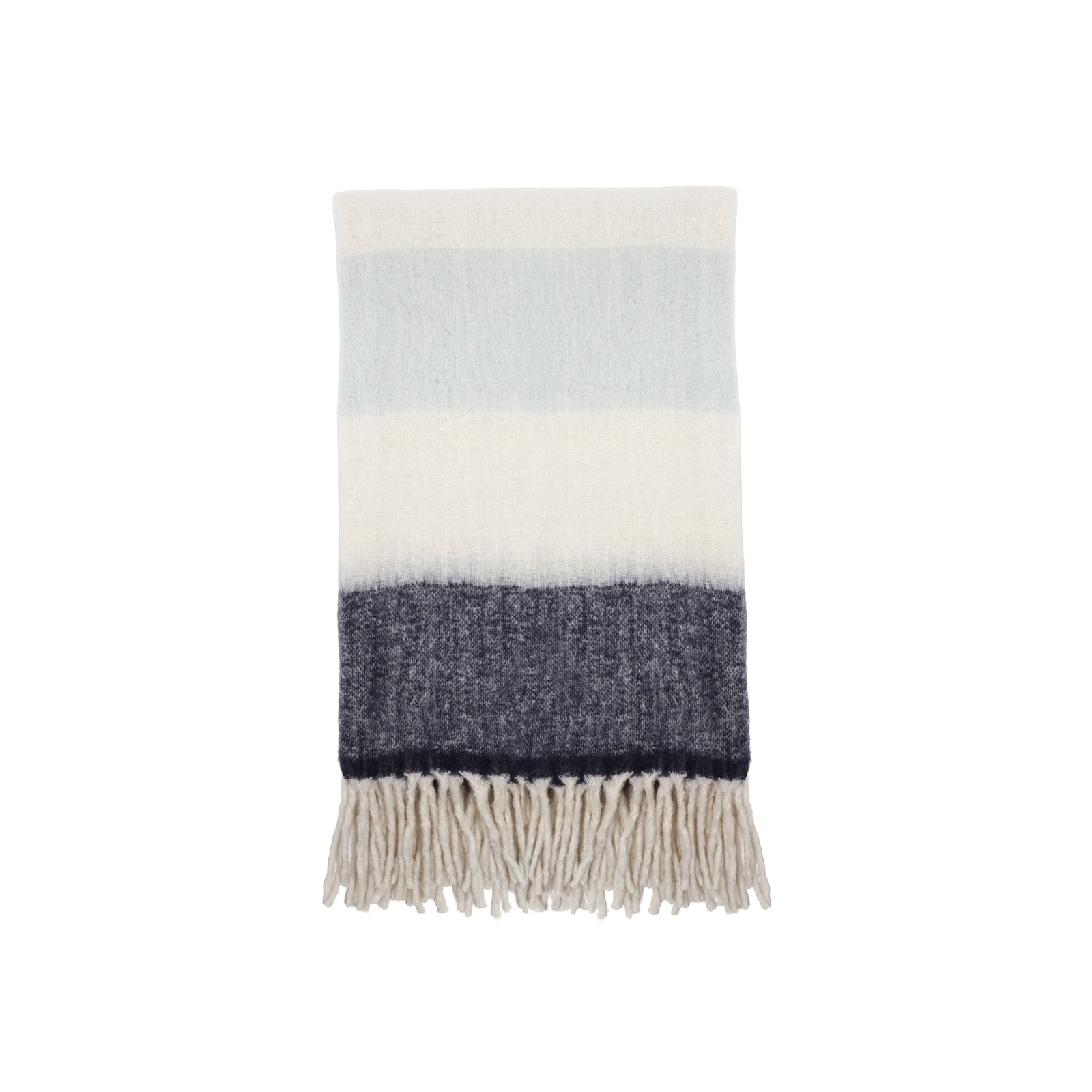 WHISTLER Hand Woven Throw Blanket, Navy