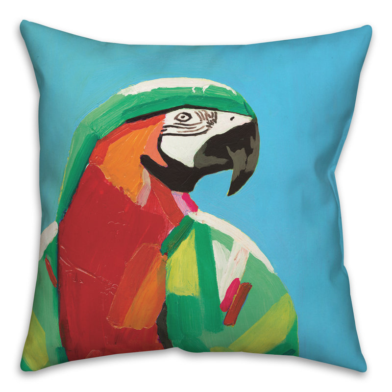 Outdoor Reversible Throw Pillow, Teal