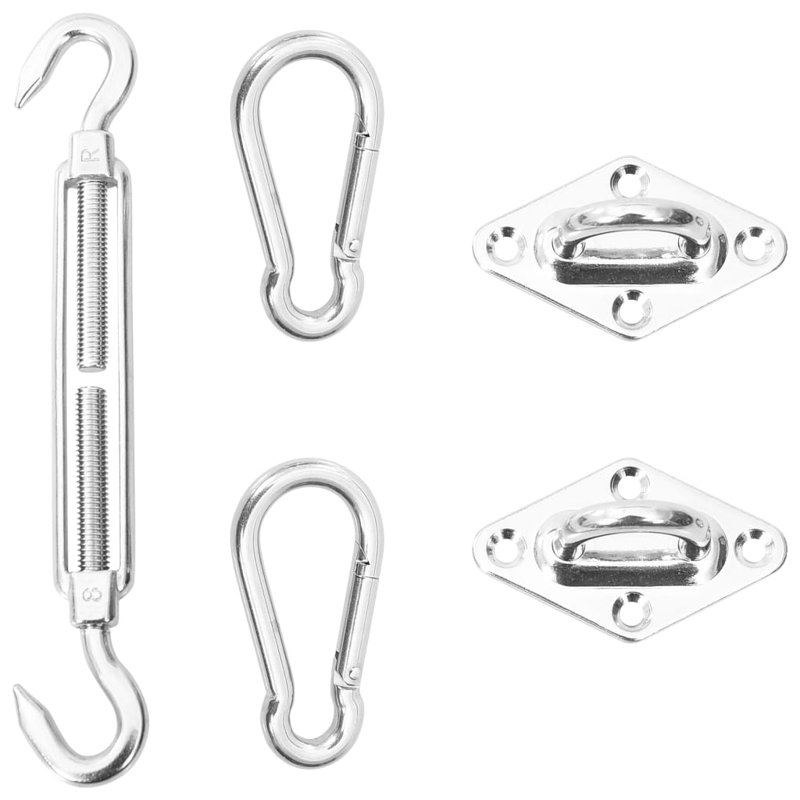 VidaXL Silver Stainless Steel Hardware