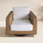 Chaise longue pivotante en osier Hodgeman