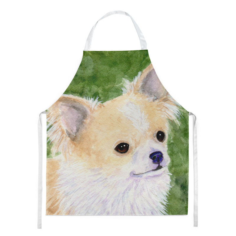 Tablier chihuahua, Vert / blanc
