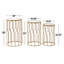Ensemble de 3 tables d'appoint en métal doré avec plateau en verre Etchison, 22 po, 25 po, H 28 po