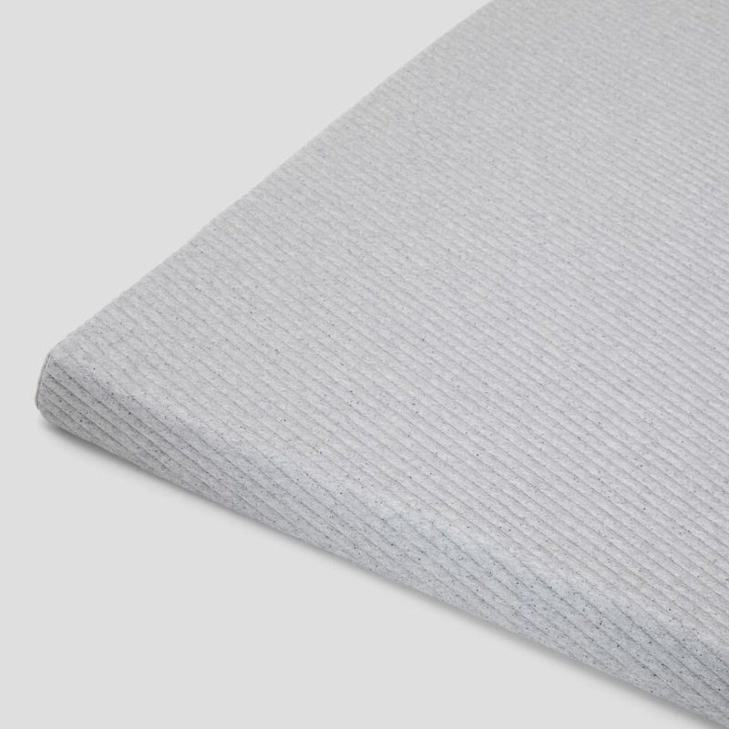 Queen Gray Foam Mattress Topper with Quilted Knit Cover
