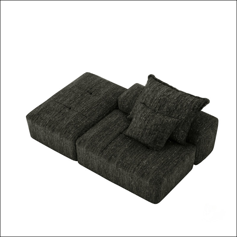 Canapé modulaire surdimensionné Modern, Noir