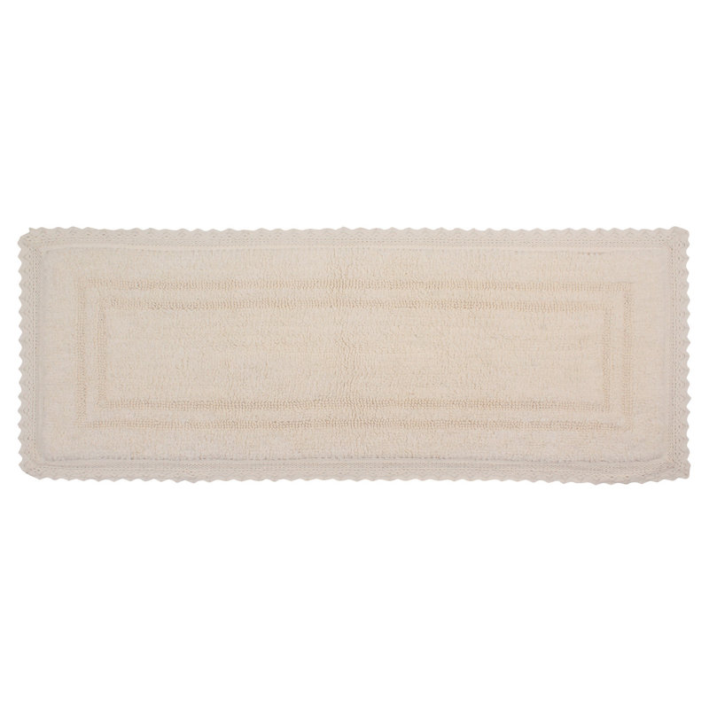Tapis de bain réversible 100% coton Opulent Bathmat, Ivoire, l 21 po x L 54 po