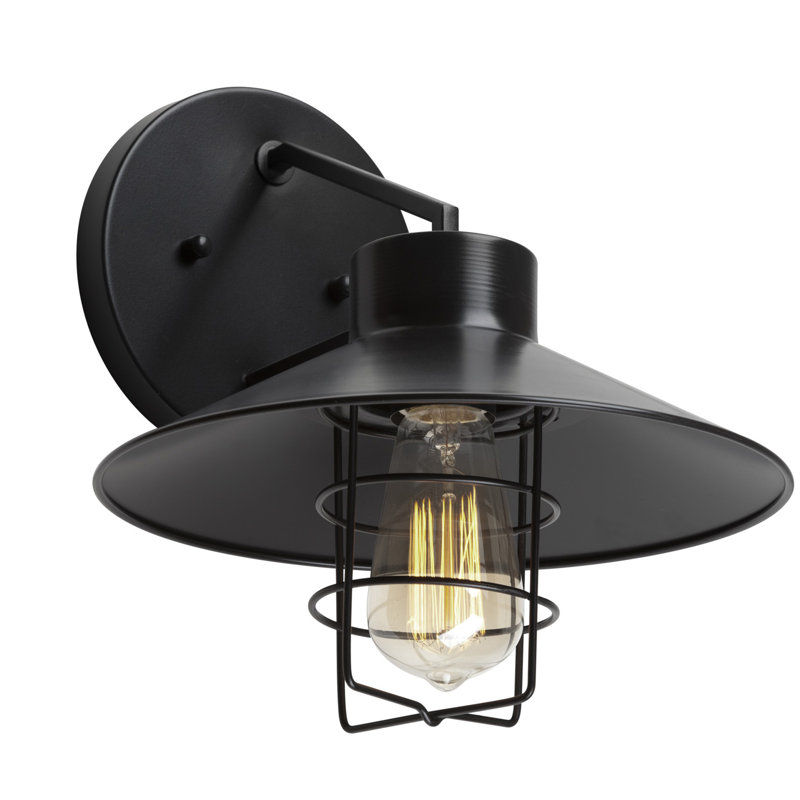 Luminaire de grange d'extérieur Dan, Noir, H 11 po x l 10 po x p 11 po