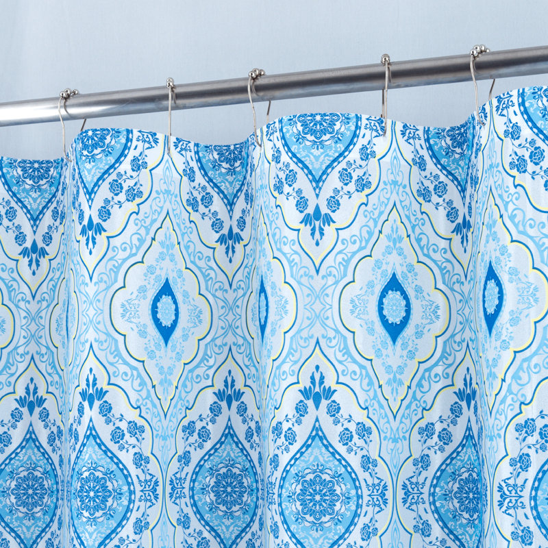 Rideau de douche imperméable Edgard Peva, Bleu