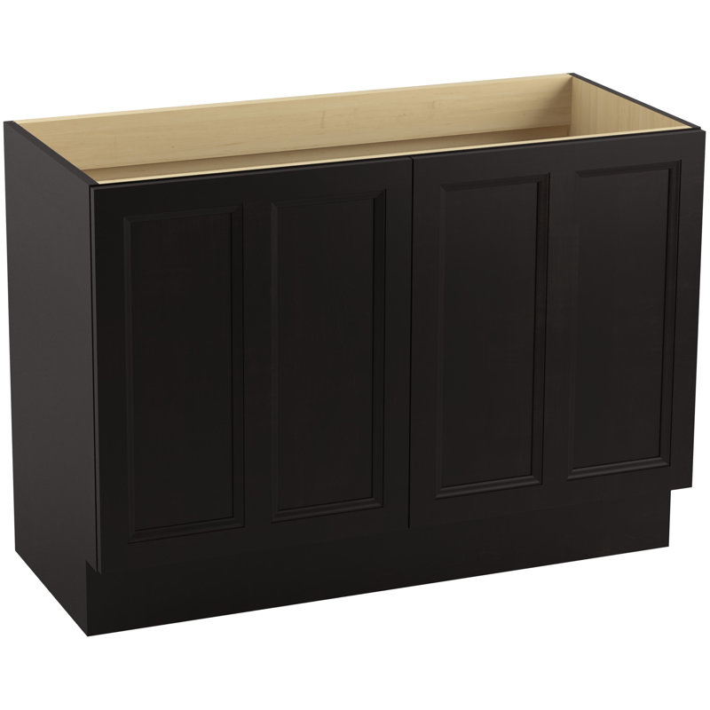 Damask® 48" Vanity Base Only with Toe Kick and 2 Doors, Linen White