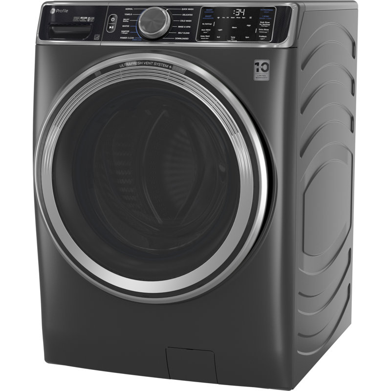 GE Profile 5.5 Cu. Ft. Capacity Smart Front Load Energy Star Steam Washer With Ultrafresh Vent System Plus And Smart Wash And Rinse