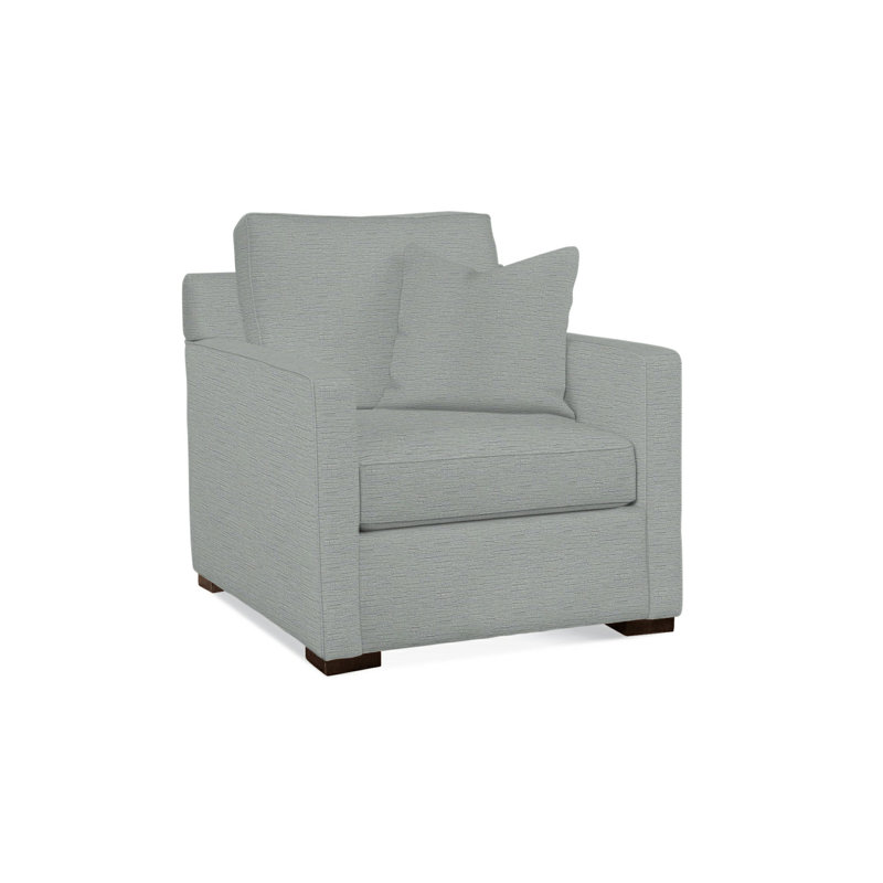 Fauteuil l 36 po Bel-Air, Finition java, Rayures bleues / beiges 0209-61