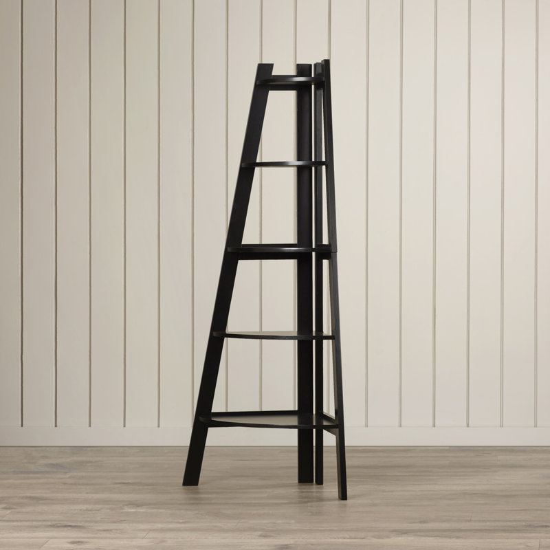 Husby Corner Bookcase, Black