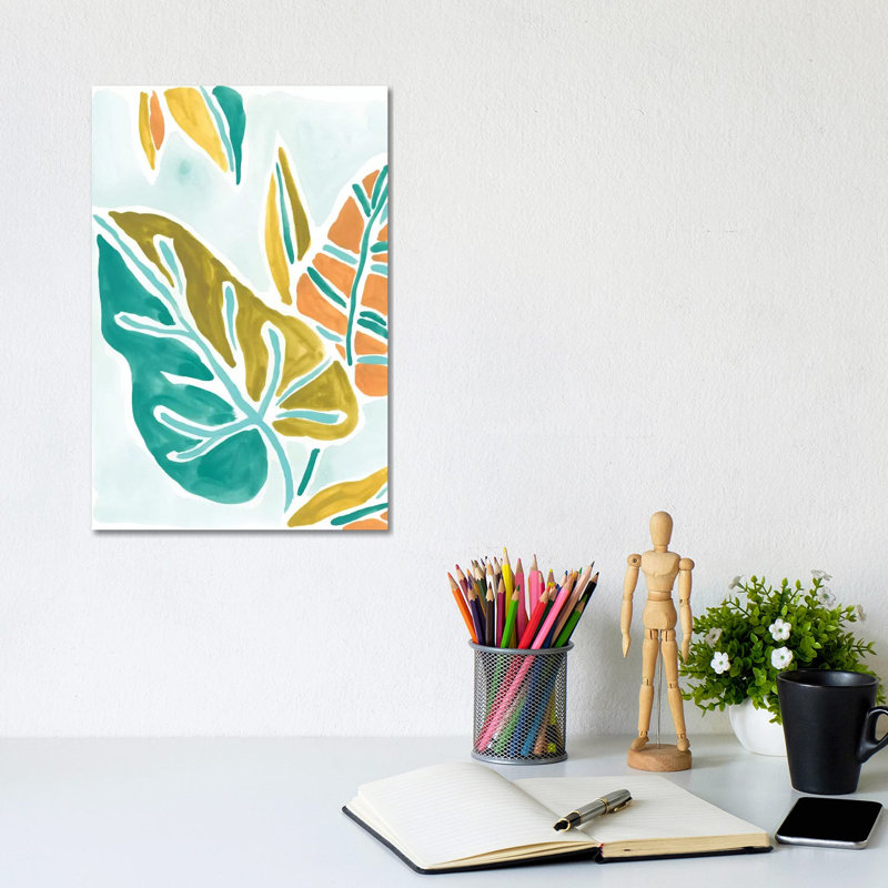 Jungle Expression I by June Erica Vess - Wrapped Canvas Painting, 20.32 cm H x 30.48 cm W