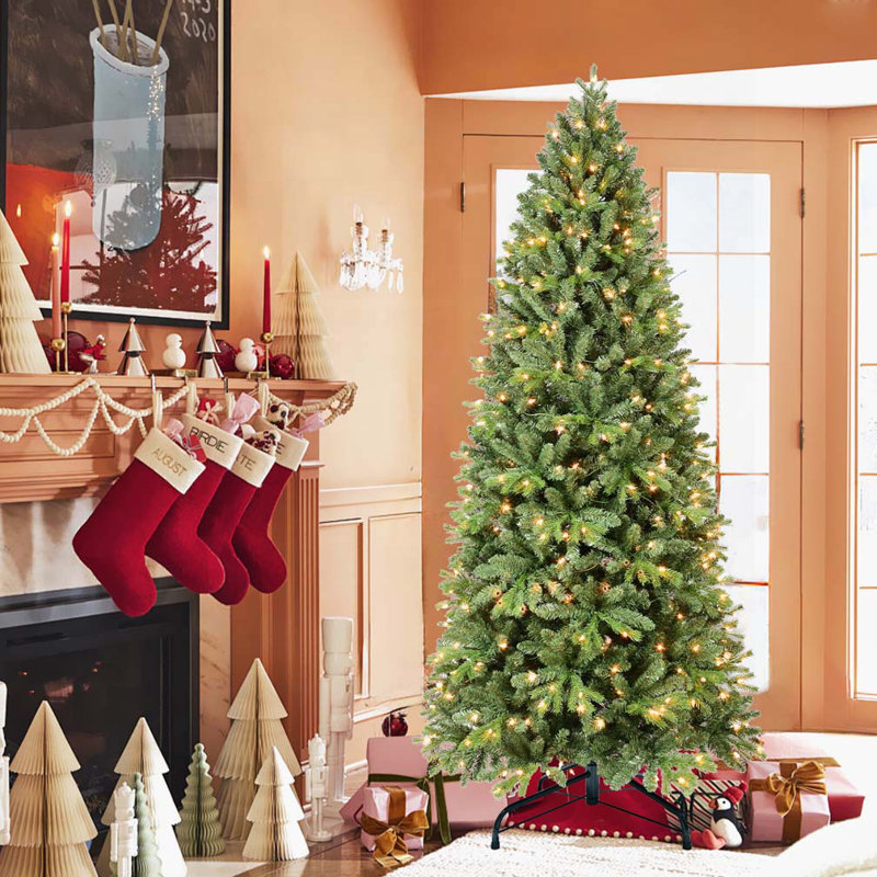Arbre de Noël 4 pi et lumières DEL blanc chaud, H 4 pi
