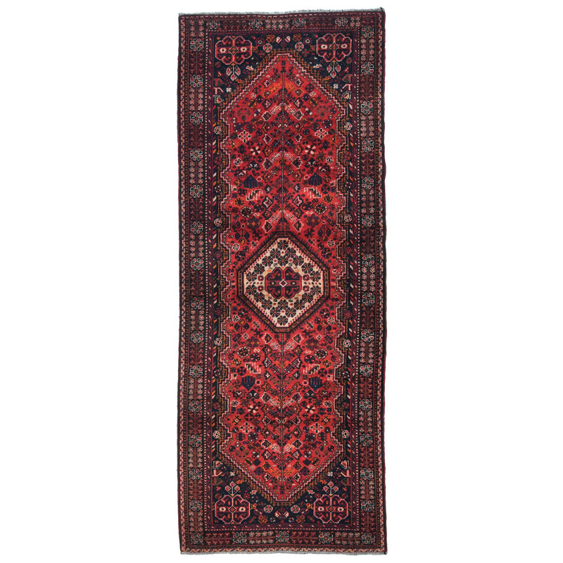 Tapis unique tribal rouge 4 x 9 pi 5 po One-of-a-Kind