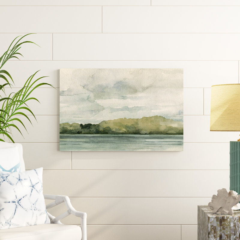 " Riverside I " Painting Print, 24" H x 36" W x 1.25" D
