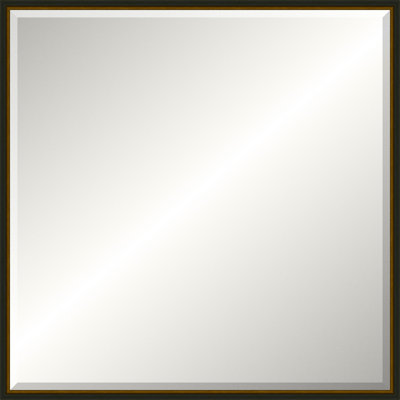 Distressed Black Old World Mirror