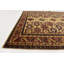 Tapis de la zone en laine beige/rouge 4 pi 9 po x 6 pi 2 po one-of-kind-noué la main Alayna