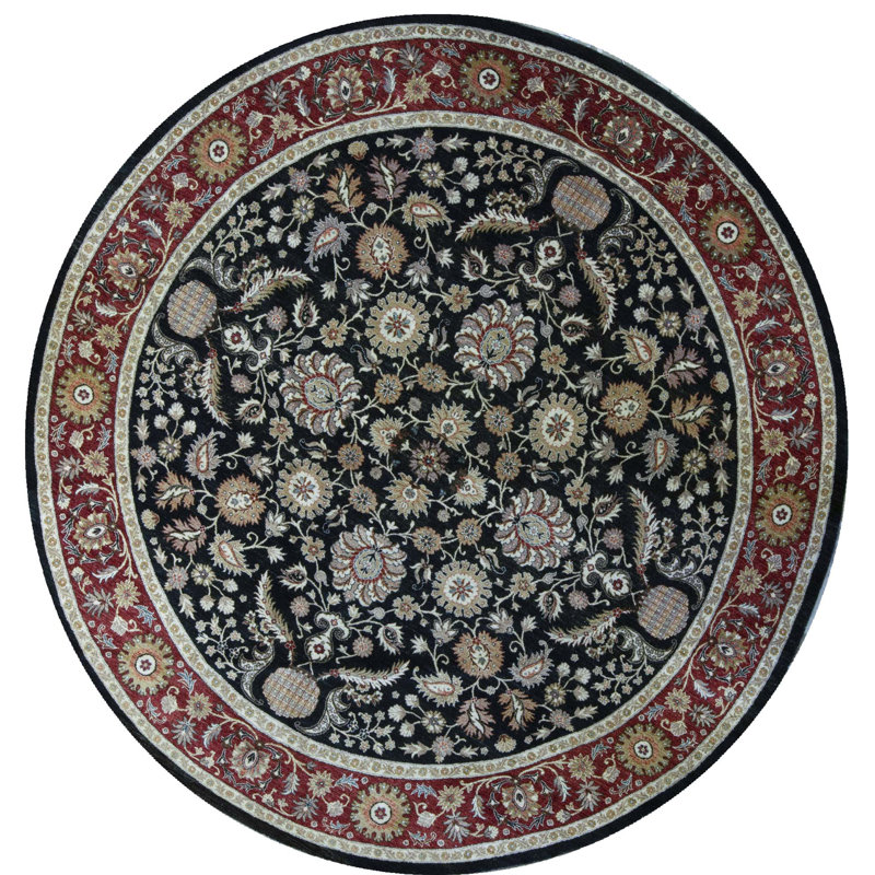 Wool Oriental Area Rug, Round 12'