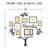 Family Tree Gallery Wall Set, 8 Mixed Size Separate Photo Frames with Tree Branch & FAMILY Script Cutouts, Matte Black PVC Memory Decor for Living Room – Black