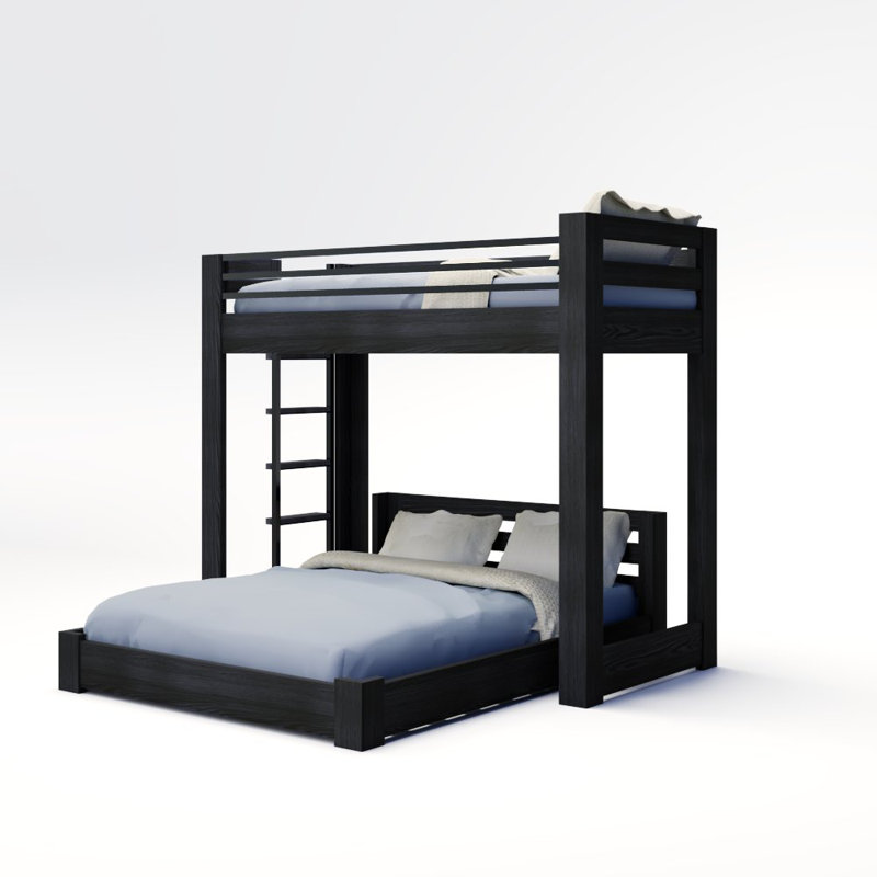 Elevated Kids Bed, Full XL/Full XL, Brushed Iron, Location G