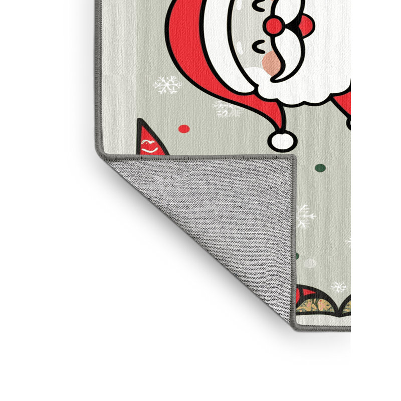 Tapis de vacances d'hiver de Noël lavable The Holiday Aisle®, Rectangulaire 8 pi x 10 pi