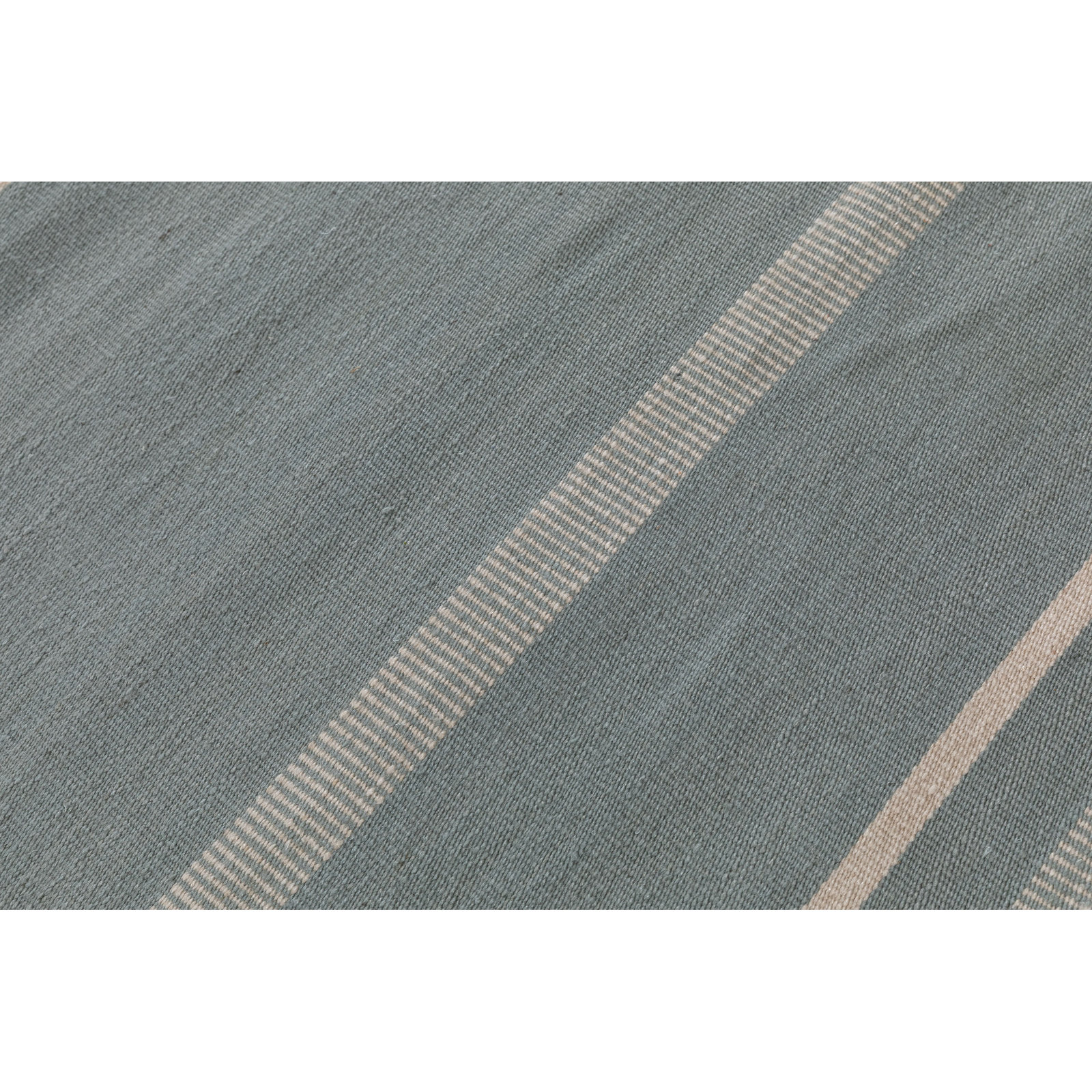 Flatweave Striped Outdoor Rug, Rectangle 3' x 5', Blue