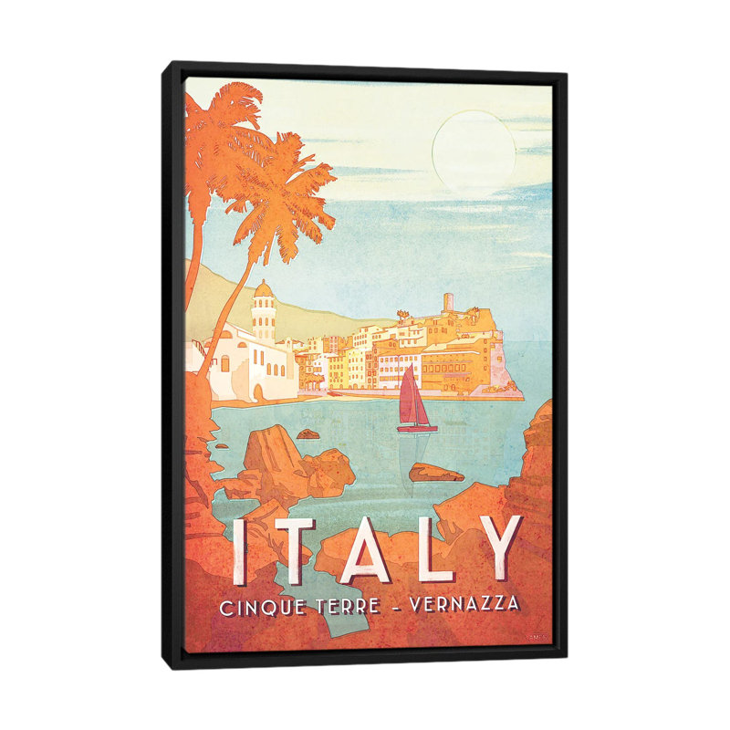 Italy-Cinque Terra by Missy Ames - Print on Canvas, White Framed, 66.04 cm H x 45.72 cm W